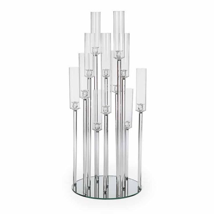 Classic 9 candlesticks crystal candelabra, elegant traditional design, perfect for formal dining, weddings, and decorative centerpieces